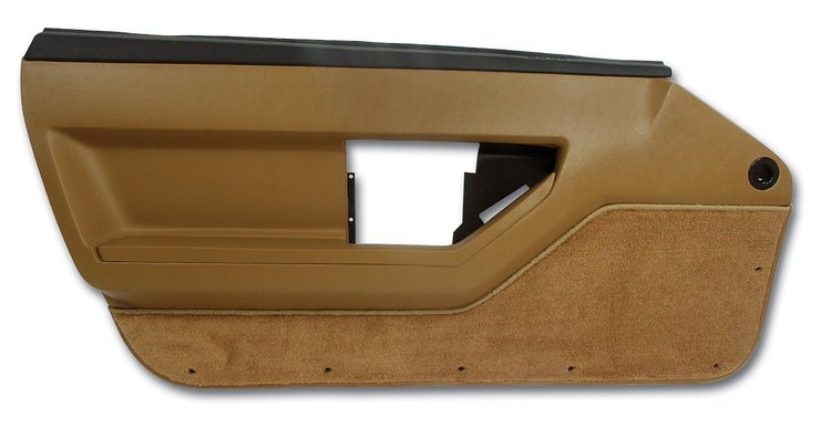 445078 Door Panel, 1988-1989 Chevy Corvette, Saddle Deluxe Coupe Left/Driver