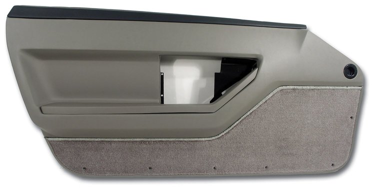445079 Door Panel, 1988-1989 Chevy Corvette, Gray Deluxe Coupe Left/Driver