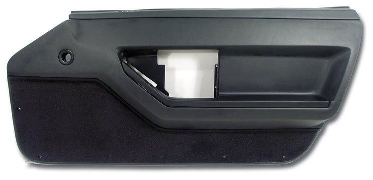445120 Door Panel, 1984-1989 Chevy Corvette, Black, Deluxe Coupe Right/Passenger