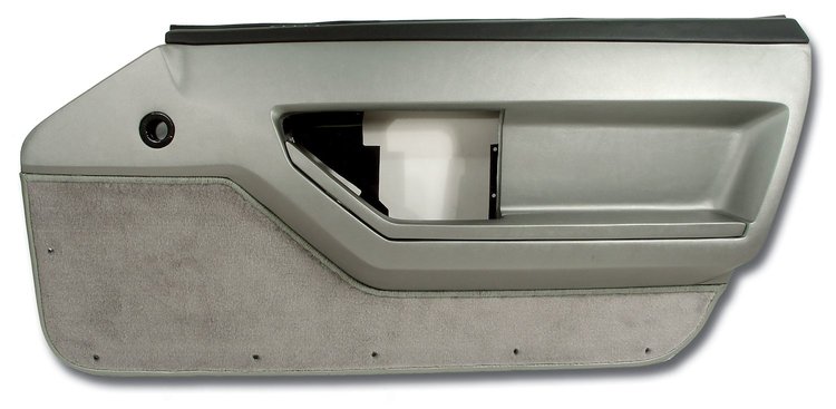 445169 Door Panel, 1984-1987 Chevy Corvette, Gray Deluxe Coupe Right/Passenger