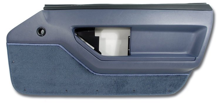 445170 Door Panel, 1984-1985 Chevy Corvette, Blue Deluxe Coupe Right/Passenger