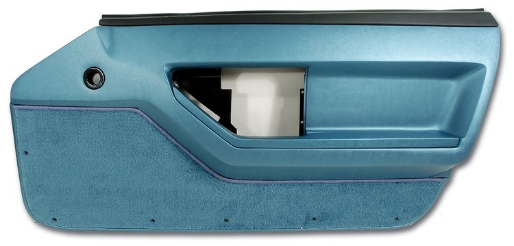 445174 Door Panel, 1986-1989 Chevy Corvette, Blue Deluxe Coupe Right/Passenger