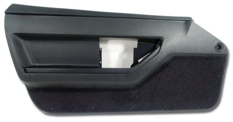 445220 Door Panel, 1986-1989 Chevy Corvette, Black, Deluxe Convertible Left/Driver
