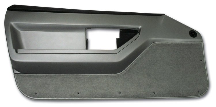 445269 Door Panel, 1986-1987 Chevy Corvette, Gray Deluxe Convertible Left/Driver