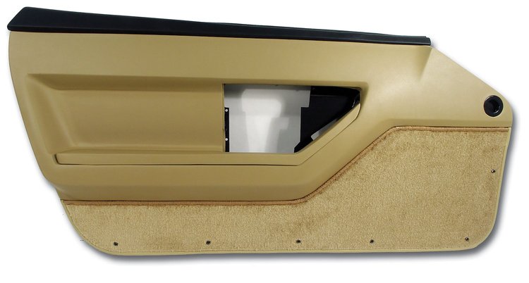 445272 Door Panel, 1986-1987 Chevy Corvette, Saddle Deluxe Convertible Left/Driver