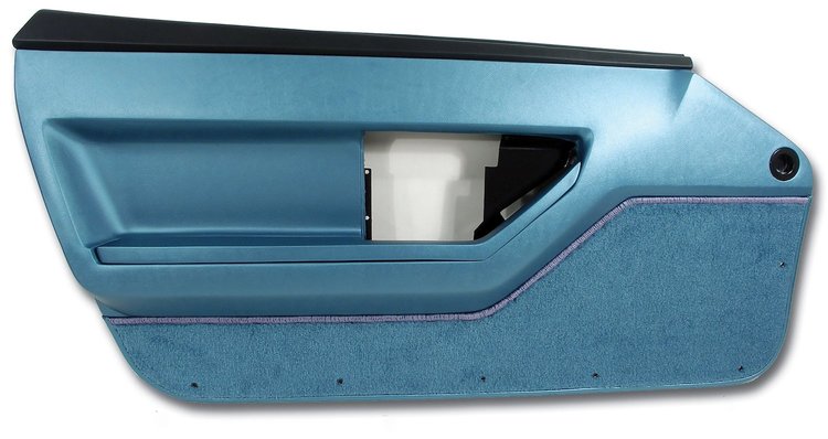 445274 Door Panel, 1986-1989 Chevy Corvette, Blue Deluxe Convertible Left/Driver