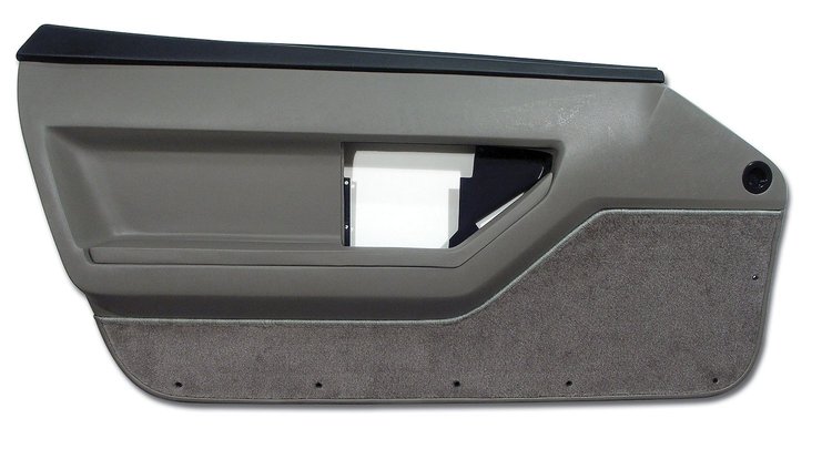 445279 Door Panel, 1988-1989 Chevy Corvette, Gray Deluxe Convertible Left/Driver