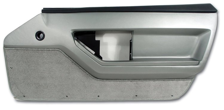 445369 Door Panel, 1986-1987 Chevy Corvette, Gray Deluxe Convertible Right/Passenger