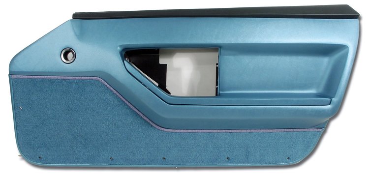 445374 Door Panel, 1986-1989 Chevy Corvette, Blue Deluxe Convertible Right/Passenger