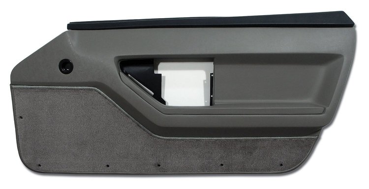 445379 Door Panel, 1988-1989 Chevy Corvette, Gray Deluxe Convertible Right/Passenger