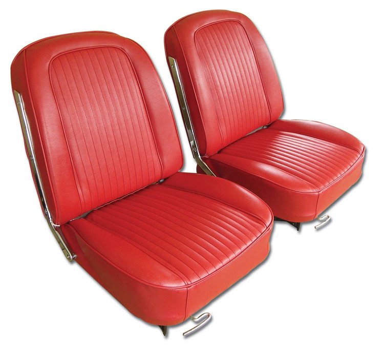 445435 Vinyl Seat Covers, 1963-1963 Chevy Corvette, Red