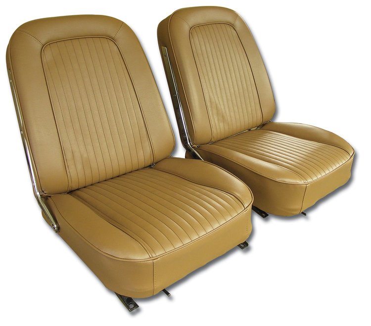 445554 Vinyl Seat Covers, 1964-1964 Chevy Corvette, Saddle