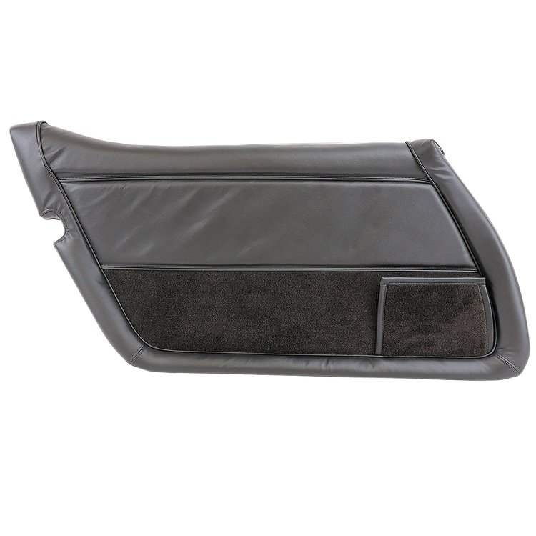 445921 Leather Door Panel, 1982-1982 Chevy Corvette, Charcoal Left/Driver