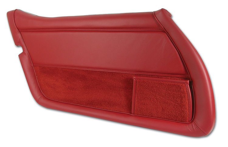 445924 Leather Door Panel, 1978-1980 Chevy Corvette, Red Left/Driver