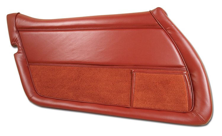 445933 Leather Door Panel, 1978-1978 Chevy Corvette, Saffron Left/Driver
