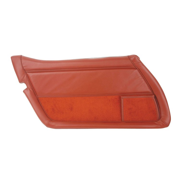 445939 Leather Door Panel, 1981-1981 Chevy Corvette, Cinnabar Left/Driver