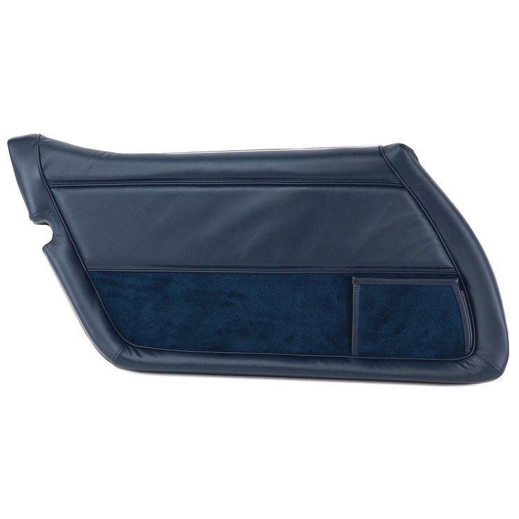 445946 Leather Door Panel, 1982-1982 Chevy Corvette, Dark Blue Left/Driver