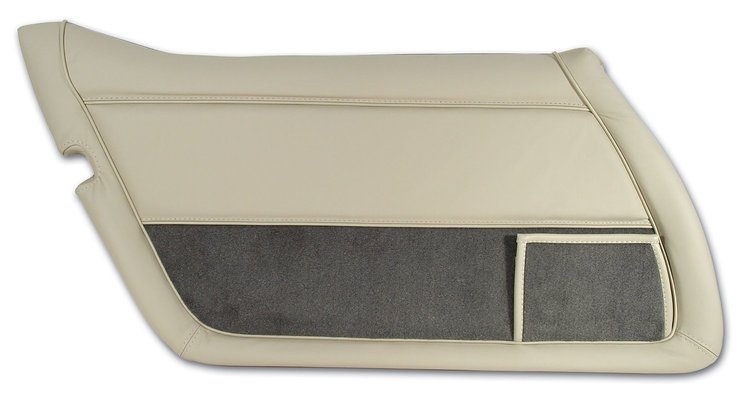 445966 Leather Door Panel, 1979-1980 Chevy Corvette, Oyster Left/Driver, Oyster, Leather