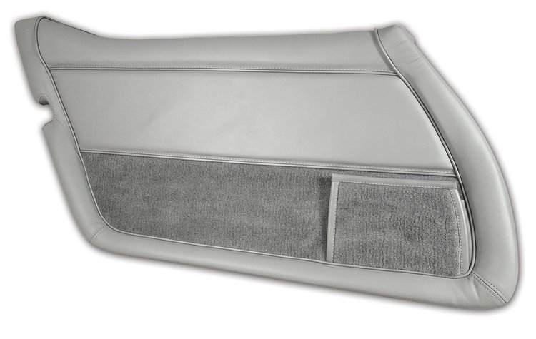445968 Leather Door Panel, 1982-1982 Chevy Corvette, Gray Left/Driver