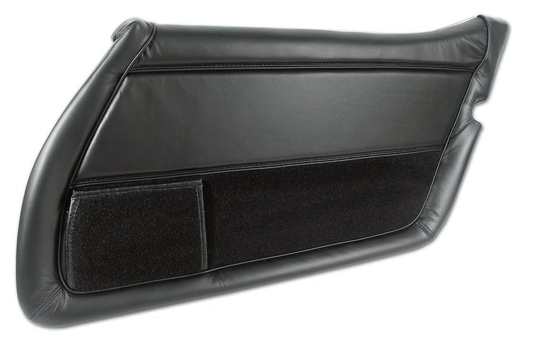 446020 Leather Door Panel, 1978-1981 Chevy Corvette, Black, Right/Passenger