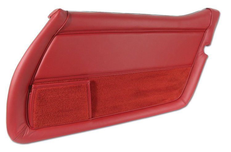 446024 Leather Door Panel, 1978-1980 Chevy Corvette, Red Right/Passenger