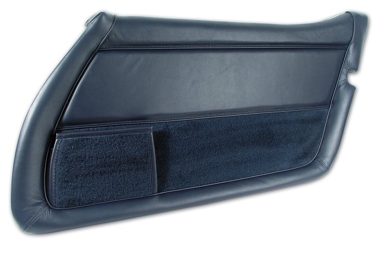 446048 Leather Door Panel, 1978-1981 Chevy Corvette, Dark Blue Right/Passenger