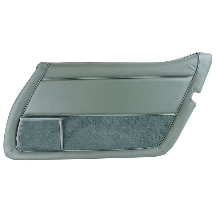 446059 Leather Door Panel, 1982-1982 Chevy Corvette, Silvergreen Right/Passenger