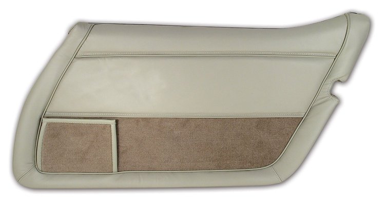 446073 Leather Door Panel, 1978-1978 Chevy Corvette, Oyster Right/Passenger