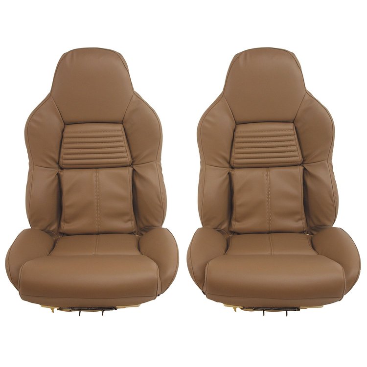 447182 Mounted Leather-Like Vinyl Seat Covers, 1994-1996 Chevy Corvette, Beige Standard