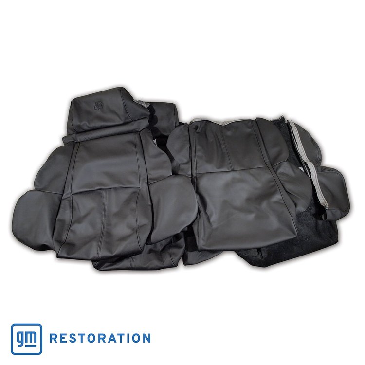 448520 Leather Seat Covers, 1993-1993 Chevy Corvette, Black, Standard