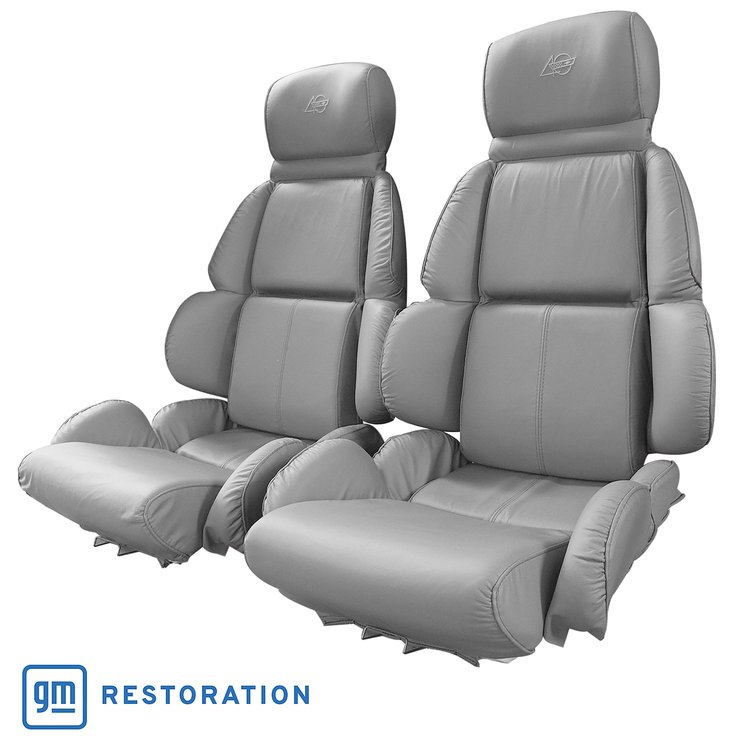 448684 Mounted Leather Seat Covers, 1993-1993 Chevy Corvette, Gray Standard
