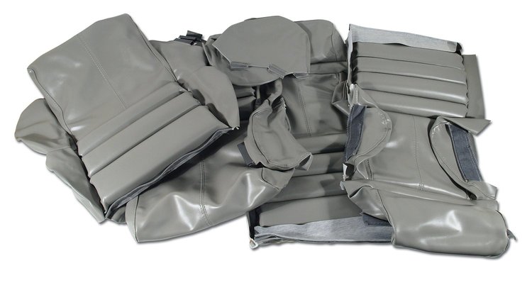 449084 Leather-Like Vinyl Seat Covers, 1993-1993 Chevy Corvette, Gray Sport