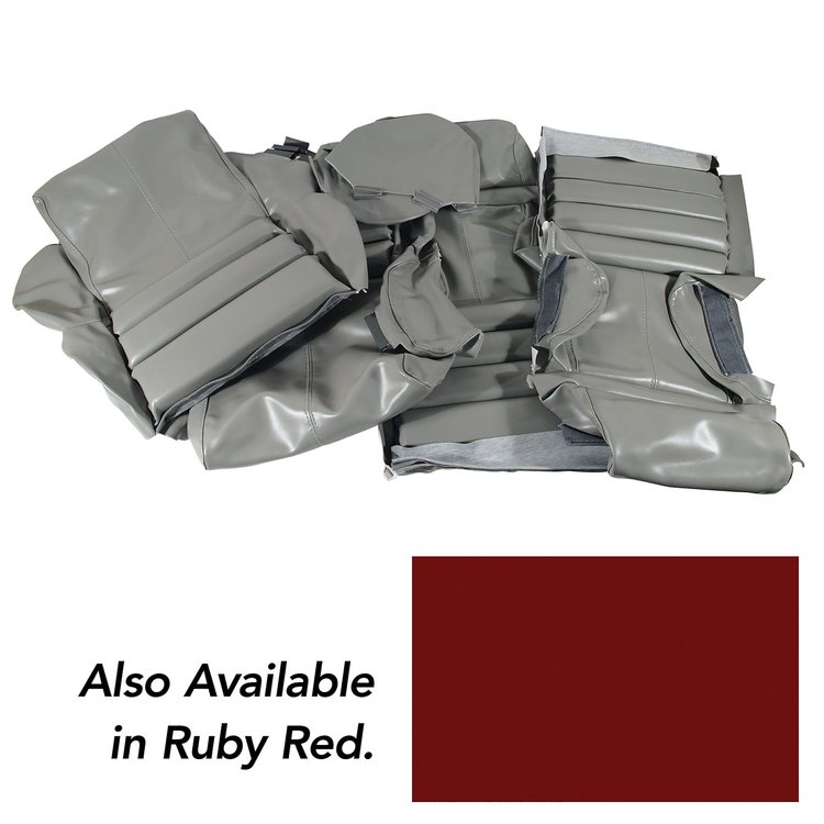 449086 Leather-Like Vinyl Seat Covers, 1993-1993 Chevy Corvette, Ruby Red Sport