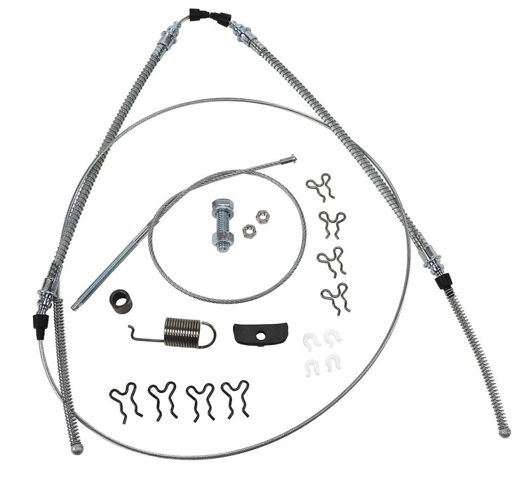 44956 Front & Rear Park Brake Cable Kit, 1967-1982 Chevy Corvette