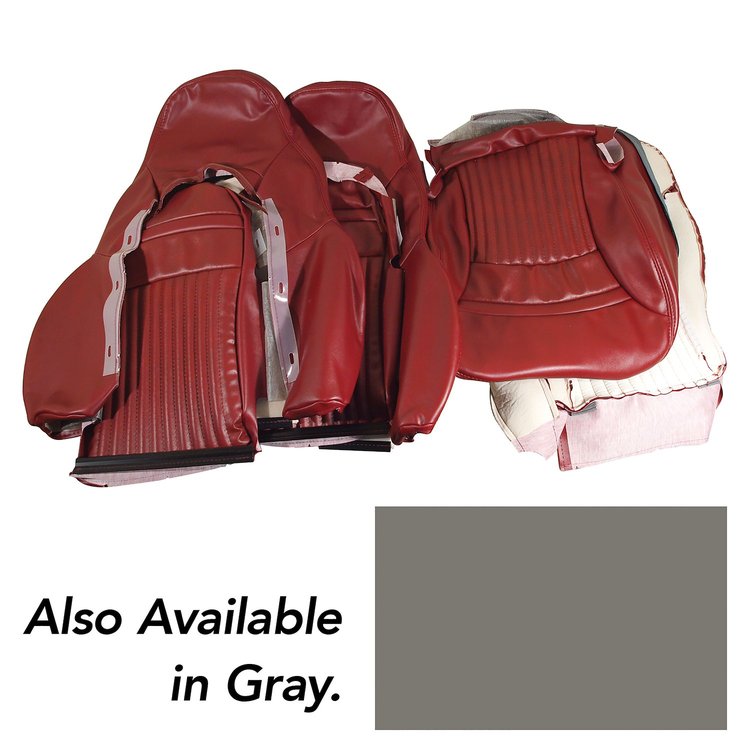 462088 Vinyl Sport Seat Covers, 1997-2004 Chevy Corvette, Gray