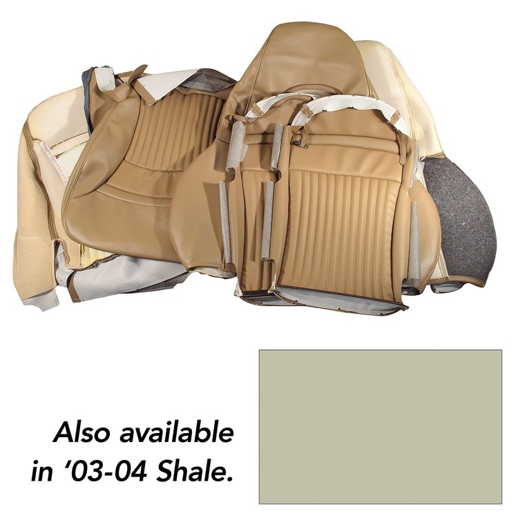 462094 Vinyl Sport Seat Covers, 2003-2004 Chevy Corvette, Shale