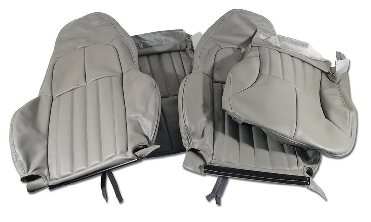 462388 Vinyl Standard Seat Covers, 1997-2004 Chevy Corvette, Gray
