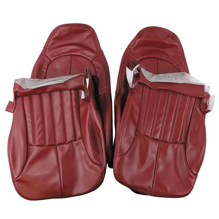 462389 Vinyl Standard Seat Covers, 1997-1999 Chevy Corvette, Red