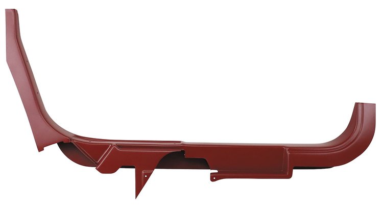 463427 Door Sill, 1984-1985 Chevy Corvette, Red Left/Driver