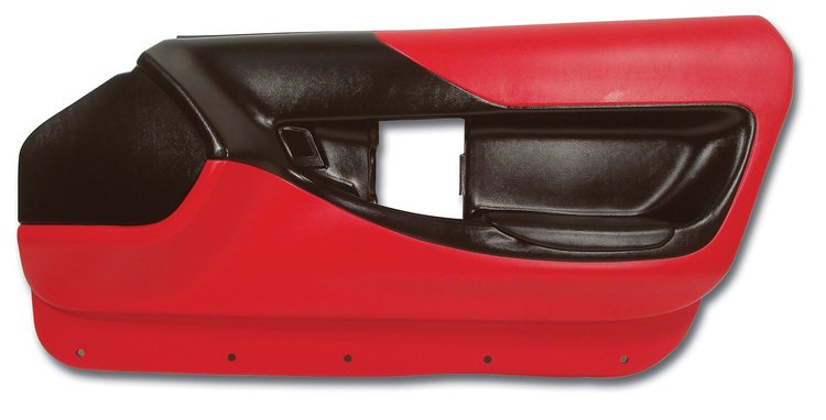 465985 Right Hand Door Panel For Coupe & Convertlble, 1994-1996 Chevy Corvette, Red