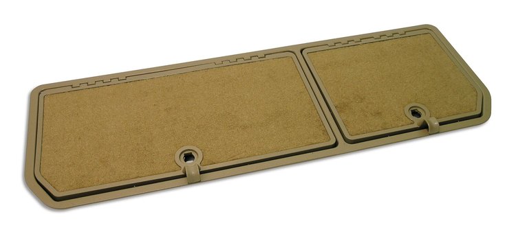 4677A4 Rear Compartment Unit, 1981-1982 Chevy Corvette, 2 Door, Camel W/Light Camel Carpet, ABS Plastic