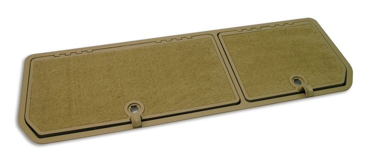 4677A5 Rear Compartment Unit, 1981-1982 Chevy Corvette, Camel Pile 2 Door, Eckler's Camel, ABS Plastic