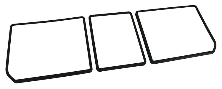 468114 Rear Compartment Unit Door Frames, 1969-1979 Chevy Corvette, Green 3 Piece