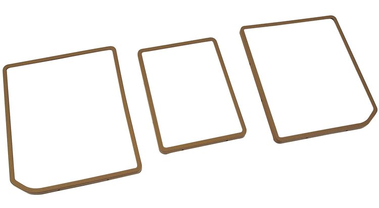 468115 Rear Compartment Unit Door Frames, 1970-1972 Chevy Corvette, Light Saddle 3 Piece
