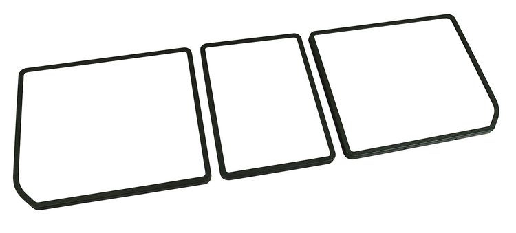 468117 Rear Compartment Unit Door Frames, 1970-1970 Chevy Corvette, Green 3 Piece