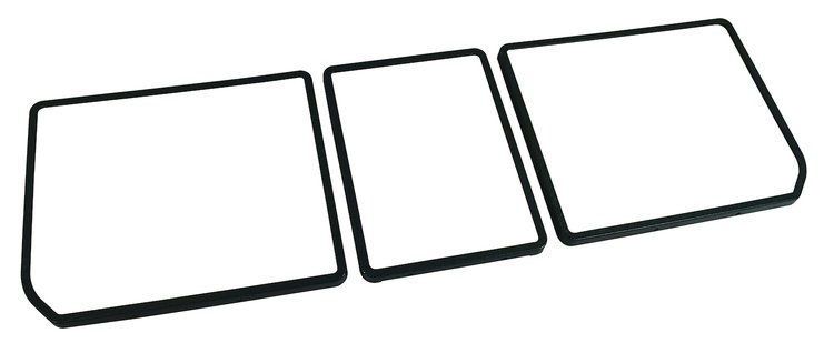 468119 Rear Compartment Unit Door Frames, 1976-1976 Chevy Corvette, Bluegreen 3 Piece