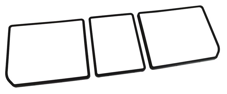 468120 Rear Compartment Unit Door Frames, 1968-1979 Chevy Corvette, Black, 3 Piece