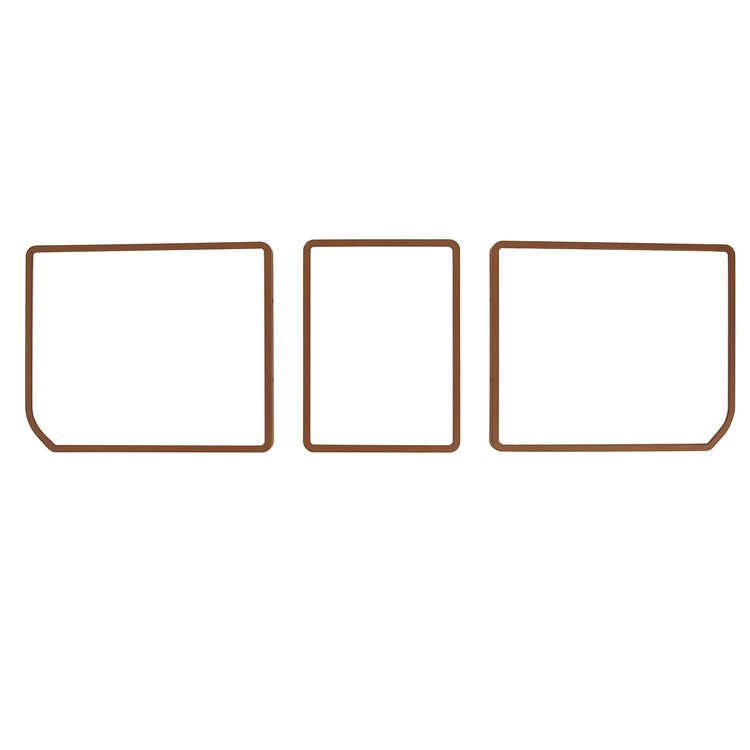 468123 Rear Compartment Unit Door Frames, 1973-1973 Chevy Corvette, Dark Saddle 3 Piece