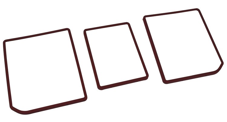 468134 Rear Compartment Unit Door Frames, 1976-1976 Chevy Corvette, Firethorn 3 Piece