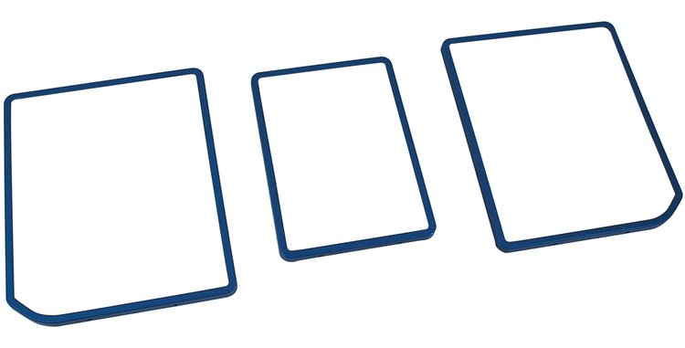 468141 Rear Compartment Unit Door Frames, 1968-1970 Chevy Corvette, Bright Blue 3 Piece